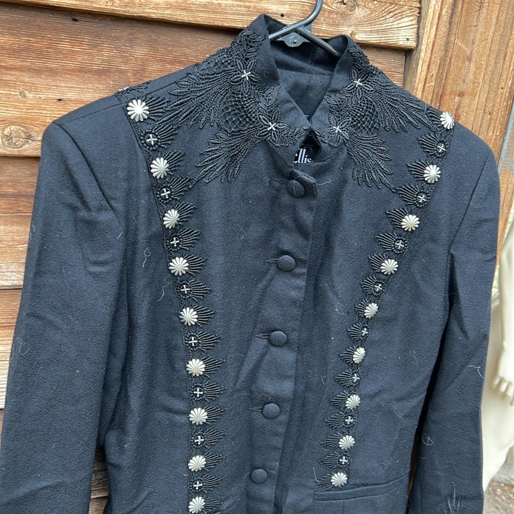Vintage Ren Ellis Western-Style Embroidered Black Jacket - Picture 4 of 13